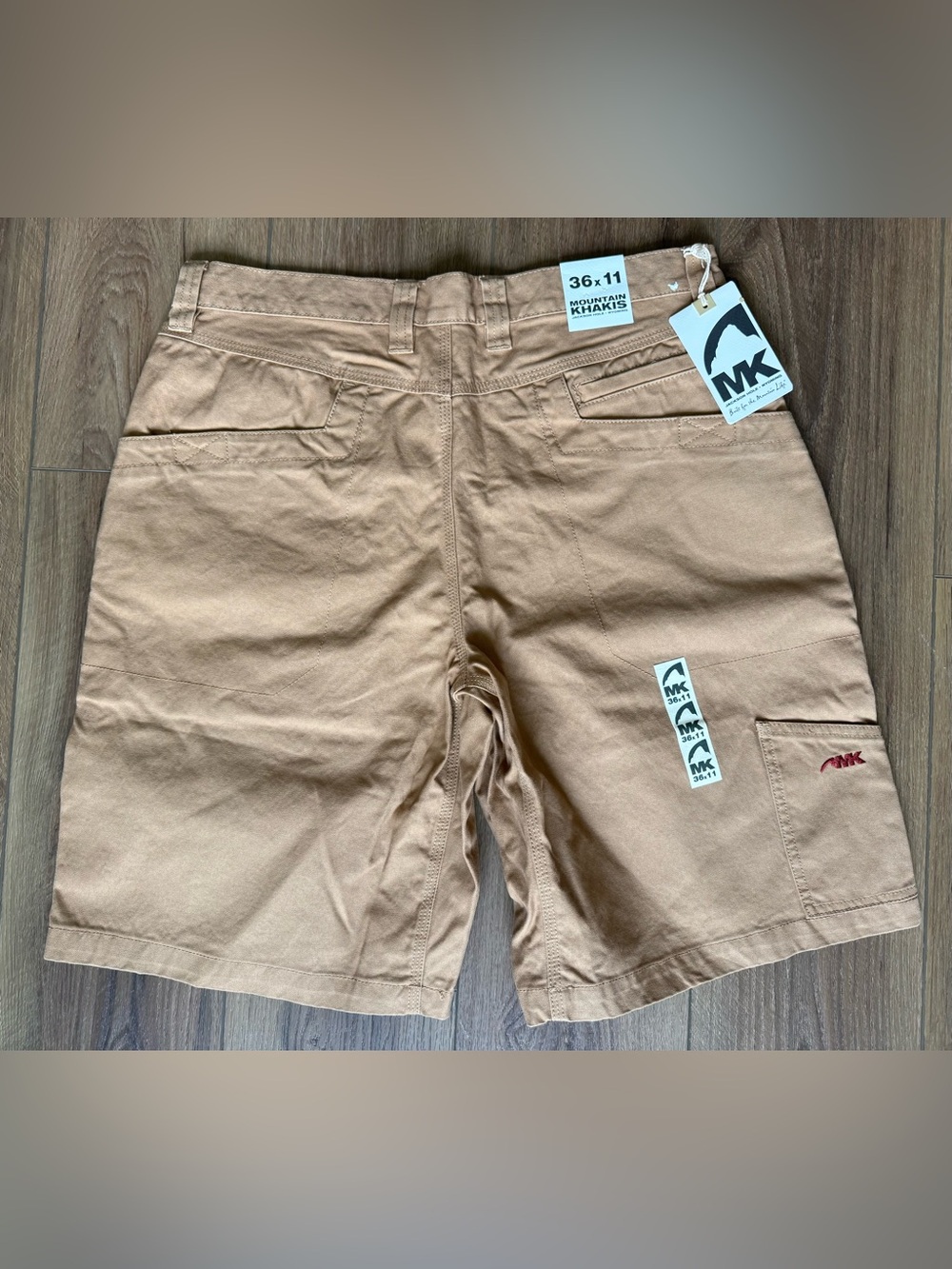 Mountain Khakis Mens 36x11 Alpine Utility Shorts Brown Khaki Cotton Canvas NWT - Picture 3 of 5
